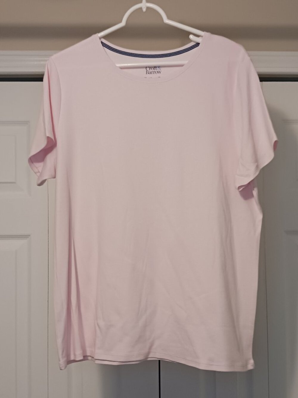 #193 3/$18 - Croft & Barrow Light Pink Short Sleeve Top Size XL